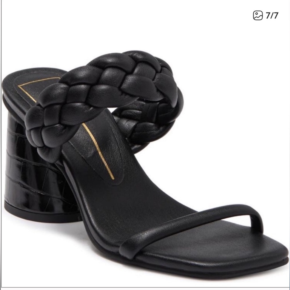 DV by Dolce Vita Black Braided Two Band Heels